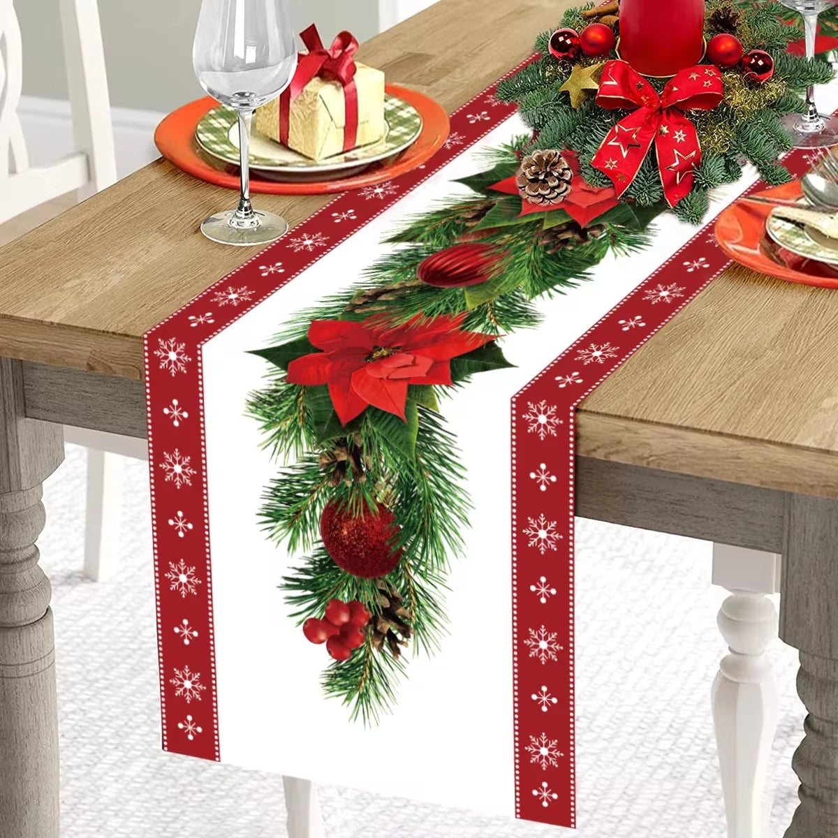 Christmas Table Runner Christmas Decoration for Home Table Runner Christmas Ornament New Year Gifts Home Decor Gifts