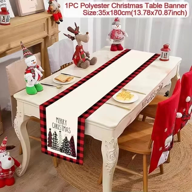 Christmas Table Runner Christmas Decoration for Home Table Runner Christmas Ornament New Year Gifts Home Decor Gifts