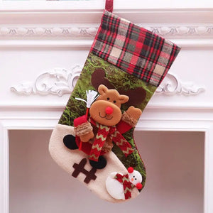 Christmas Stockings Christmas Tree Cute Stockings Holiday Stockings Christmas Stuffers Candy Bag Christmas Gift Bag Santa Elk Socks Fireplace Decorations