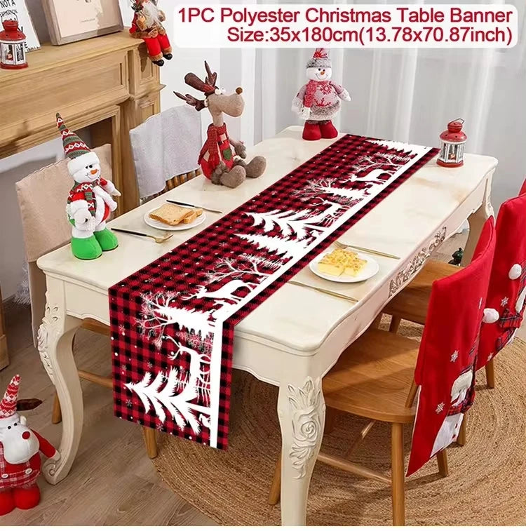 Christmas Table Runner Christmas Decoration for Home Table Runner Christmas Ornament New Year Gifts Home Decor Gifts