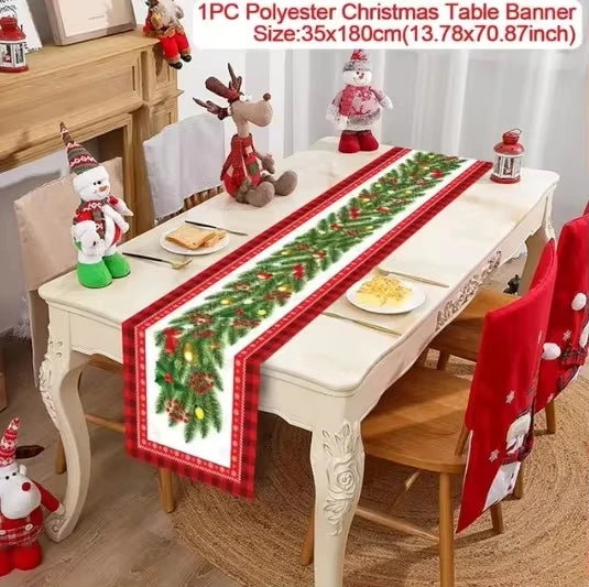 Christmas Table Runner Christmas Decoration for Home Table Runner Christmas Ornament New Year Gifts Home Decor Gifts