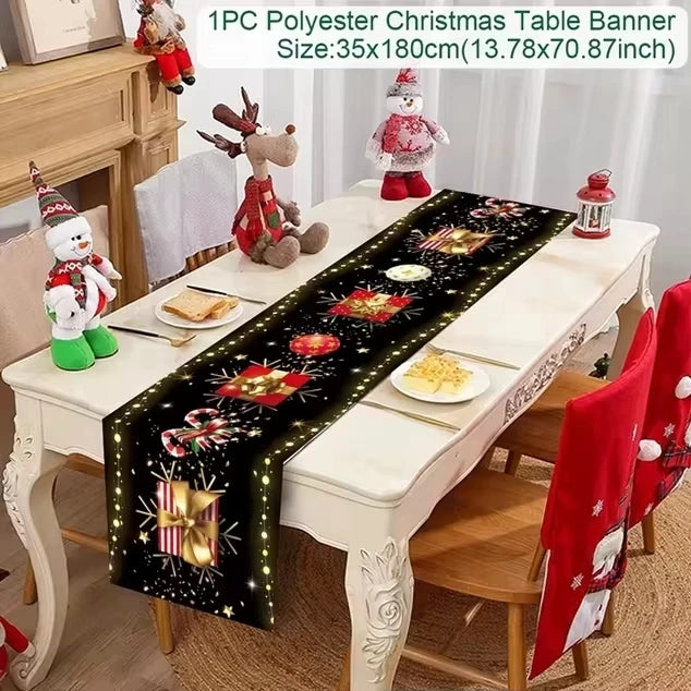 Christmas Table Runner Christmas Decoration for Home Table Runner Christmas Ornament New Year Gifts Home Decor Gifts