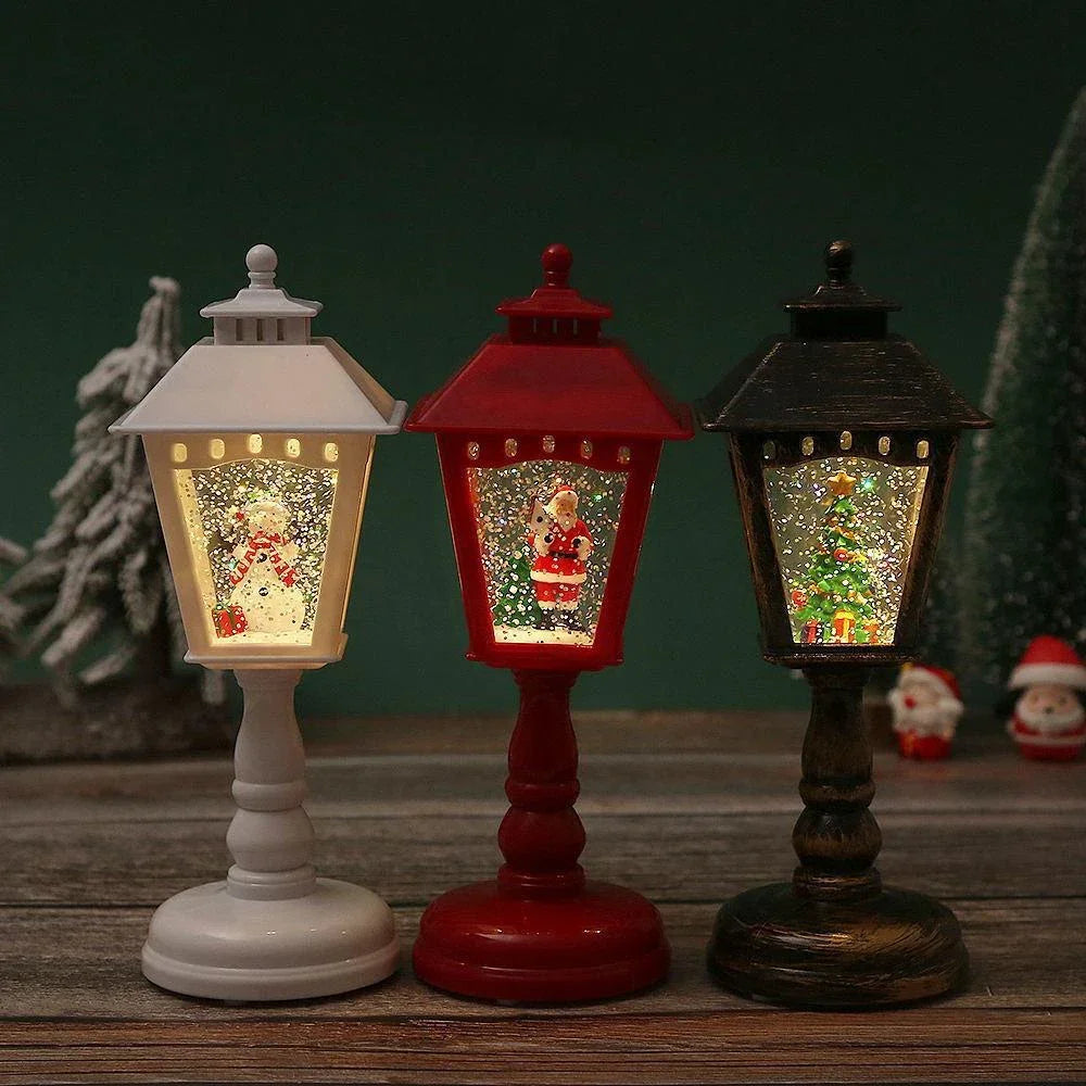 Christmas Decorations Wind Lights Music Desk Lights Small Night Lights Santa Lantern Christmas Children Gifts Christmas Lamps Holiday Decorations