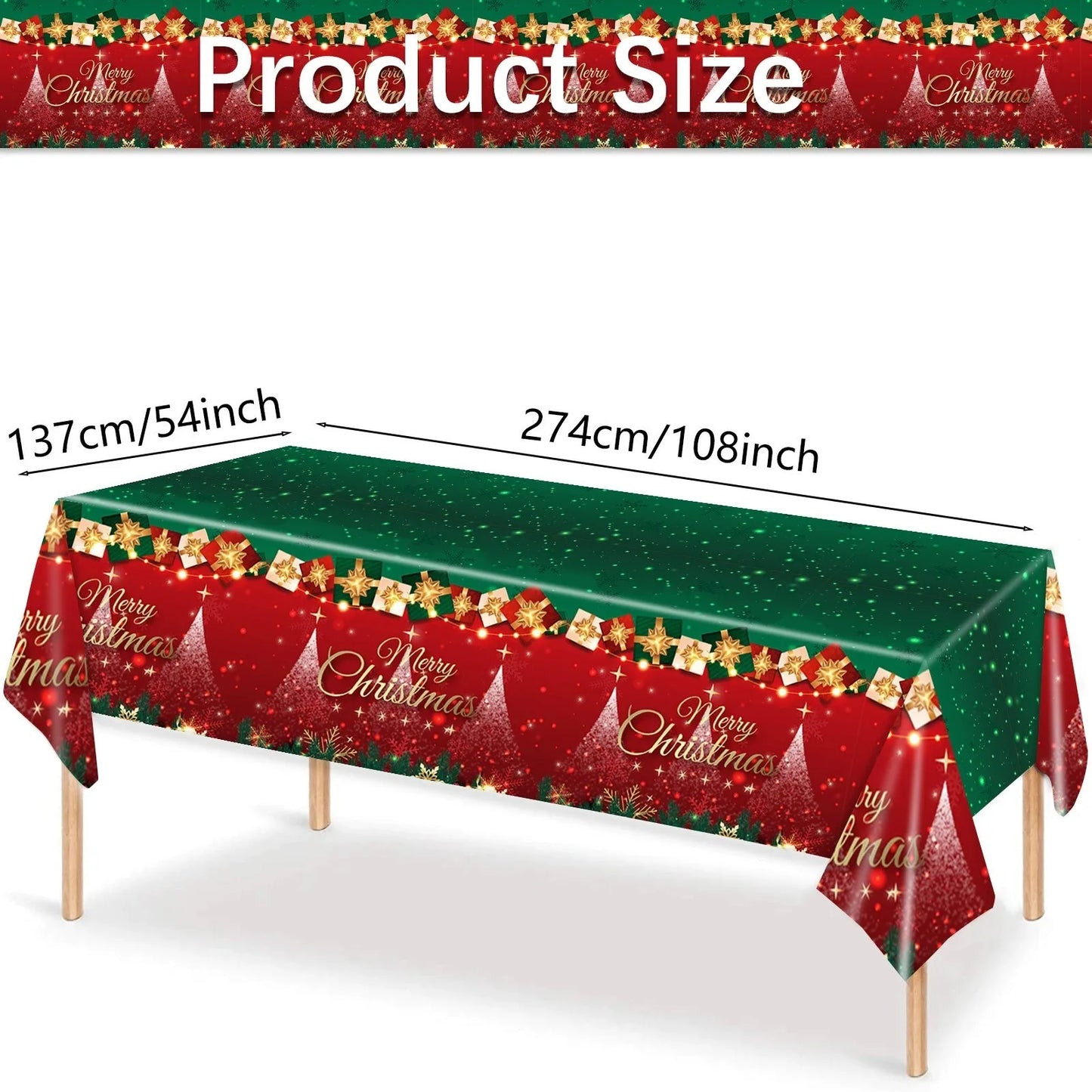 Christmas Tablecloth Santa Claus Tablecloth Elk Tablecloth Christmas Decors for Home Table Cover Christmas Ornament New Year Decor