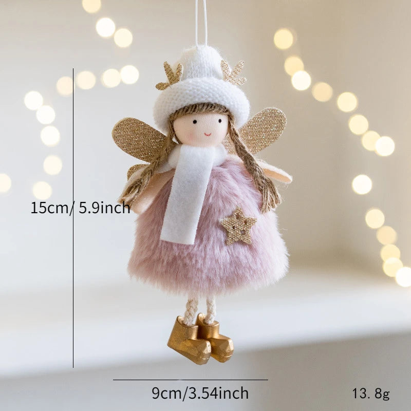 Christmas Dolls Christmas Decoration Ornament New Year Gift Christmas Angel Doll Tree Ornament Xmas Decoration for Home Cute Holiday Gift Decor Christmas Gift for Girls