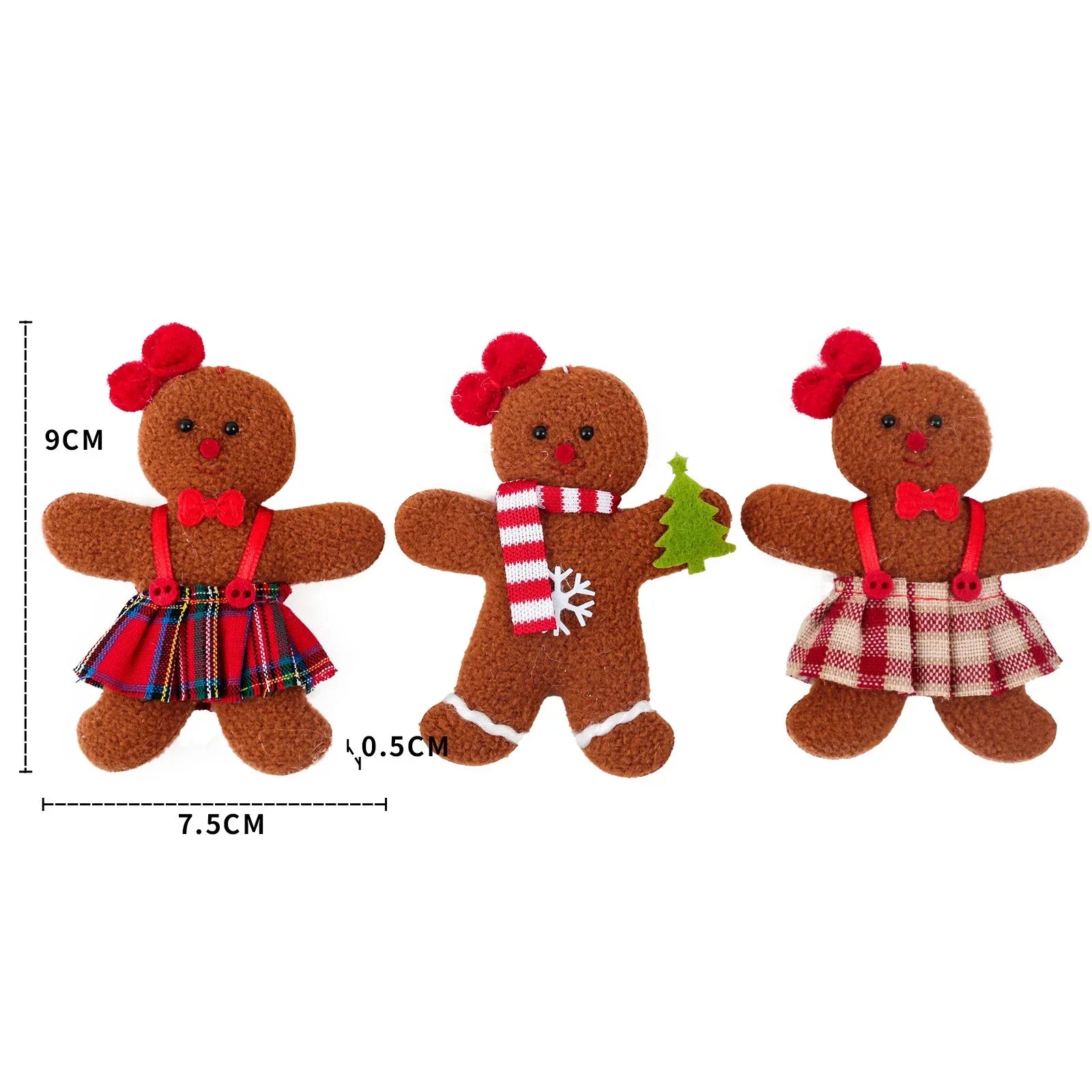 Gingerbread Man Doll Christmas Decoration Pendants Xmas Tree Hanging Ornament Christmas Decoration for Home New Year Ornament Christmas Gift Unique Christmas Ornament