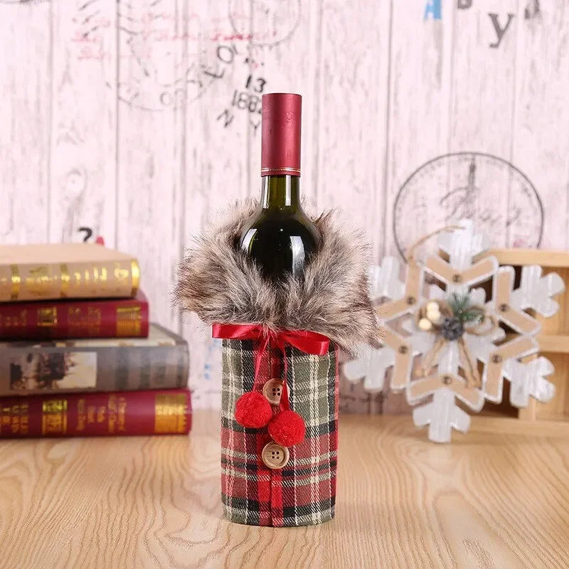 Christmas Wine Bottle Cover Christmas Decorations For Home Christmas Ornament Gifts New Year Decorations