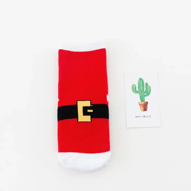 Children's Christmas Terry Socks Plush Thick Warm Socks Comfortable Cartoon Socks Kids Santa Socks Snowflake Socks Baby Boys and Girls Socks