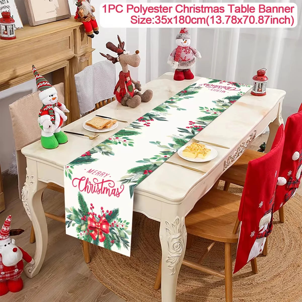 Christmas Table Runner Christmas Decoration for Home Table Runner Christmas Ornament New Year Gifts Home Decor Gifts