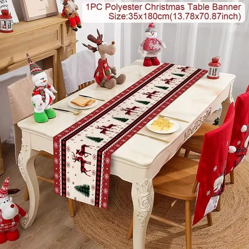 Christmas Table Runner Christmas Decoration for Home Table Runner Christmas Ornament New Year Gifts Home Decor Gifts