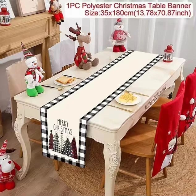 Christmas Table Runner Christmas Decoration for Home Table Runner Christmas Ornament New Year Gifts Home Decor Gifts