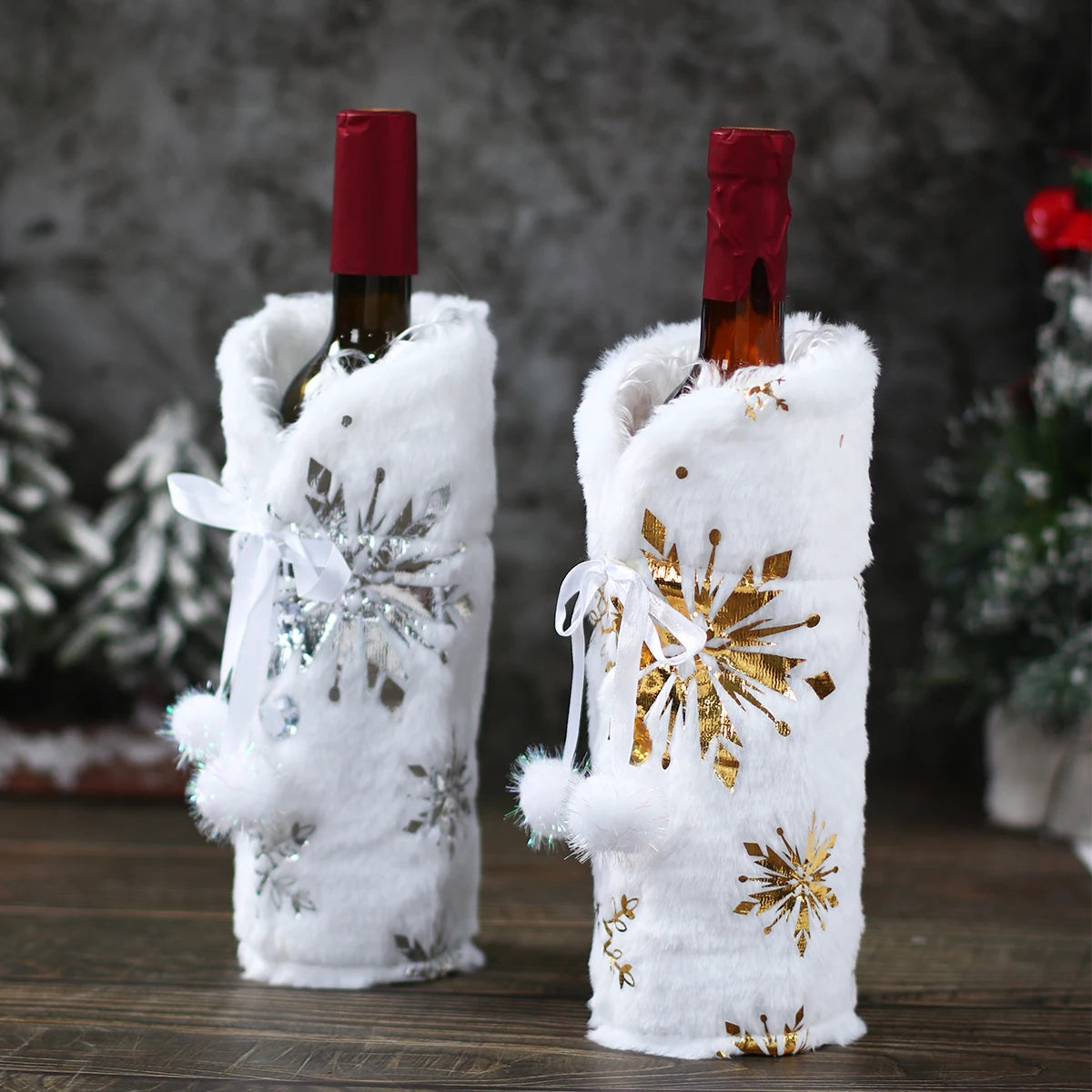 Christmas Wine Bottle Cover Christmas Decorations For Home Christmas Ornament Gifts New Year Decorations