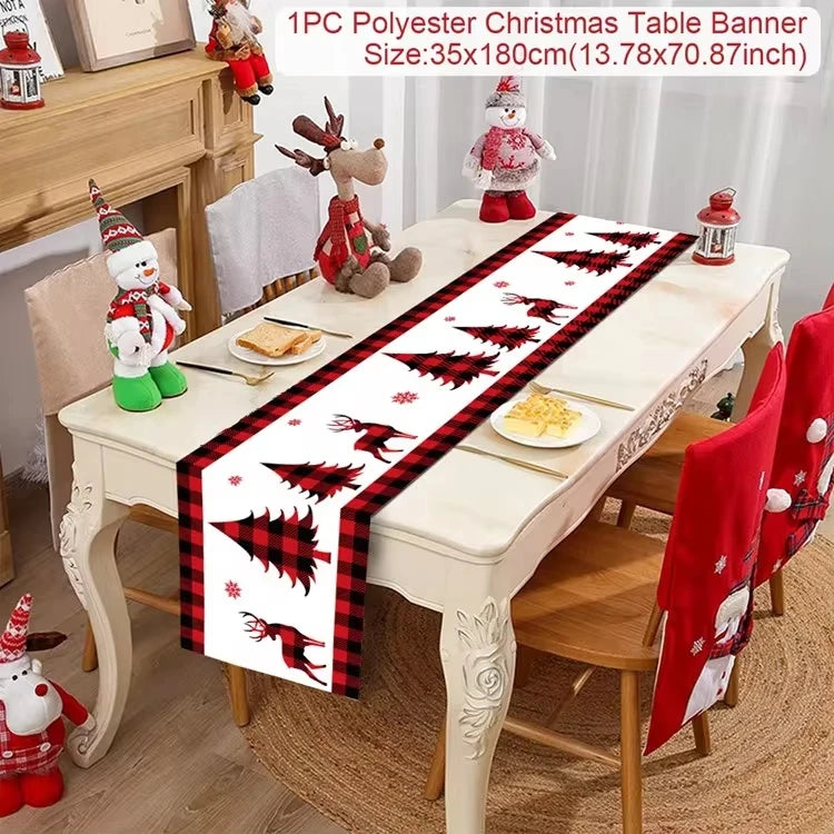 Christmas Table Runner Christmas Decoration for Home Table Runner Christmas Ornament New Year Gifts Home Decor Gifts