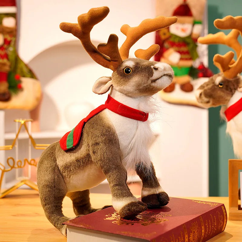 Simulation Reindeer Plush Toy Christmas Deer Plushies Doll Xmas Elk Soft Toys Merry Christmas Gift New Year Decor Best Gifts For Kids For Christmas