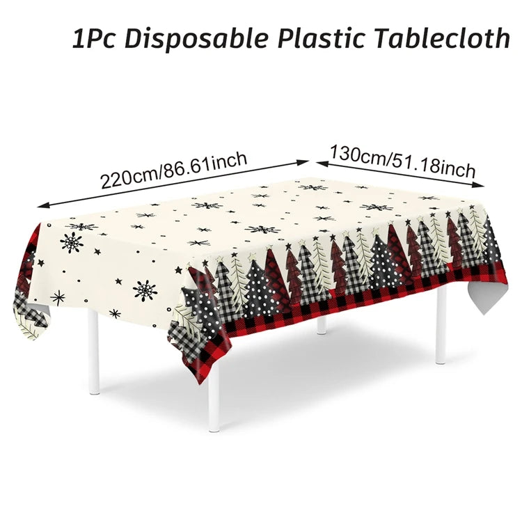 Christmas Tablecloth Santa Claus Tablecloth Elk Tablecloth Christmas Decors for Home Table Cover Christmas Ornament New Year Decor