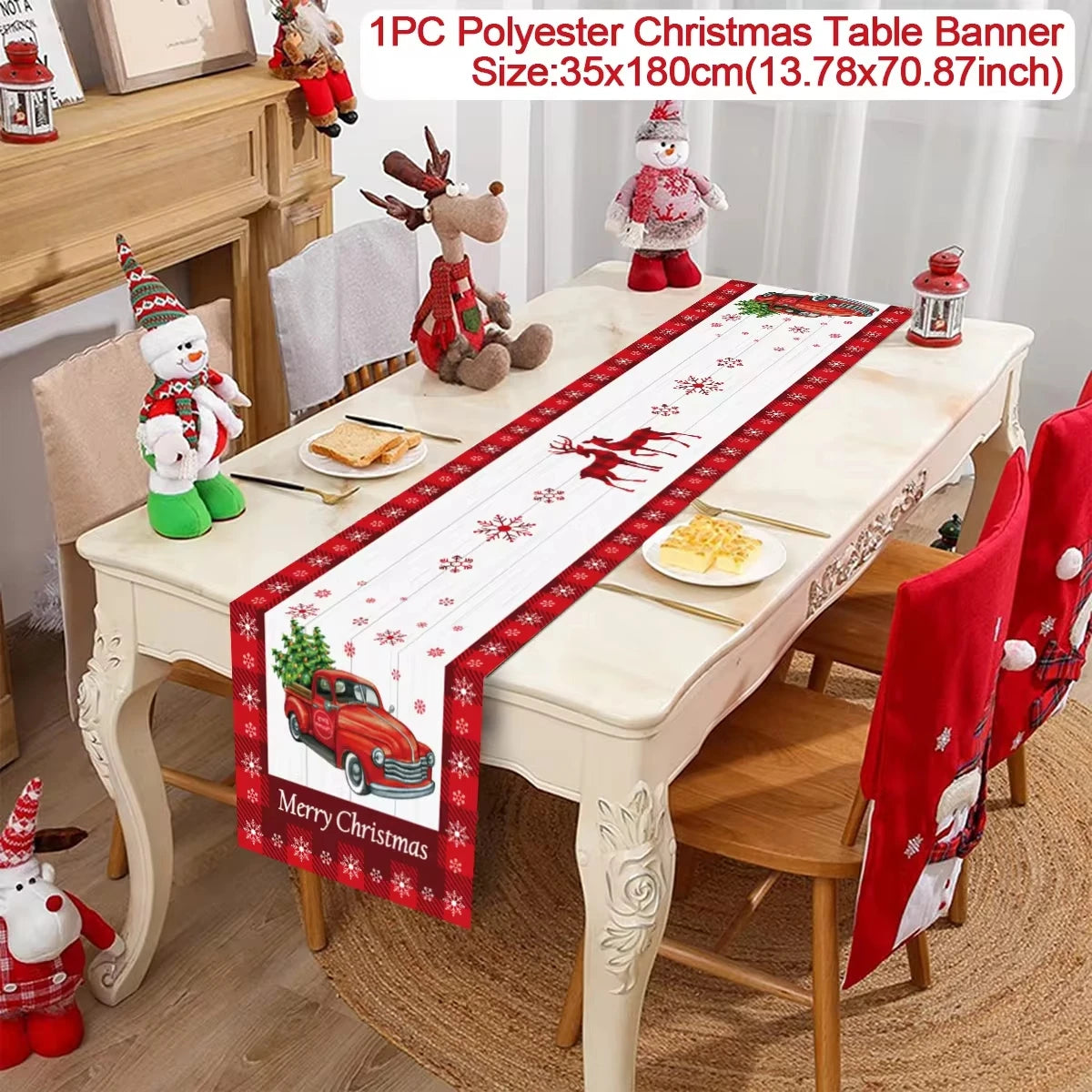 Christmas Table Runner Christmas Decoration for Home Table Runner Christmas Ornament New Year Gifts Home Decor Gifts