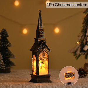 Christmas LED Night Light Santa Claus Snowman Lantern Lamp Table Ornament Christmas Decoration for Home Xmas Gifts Desk Lamp