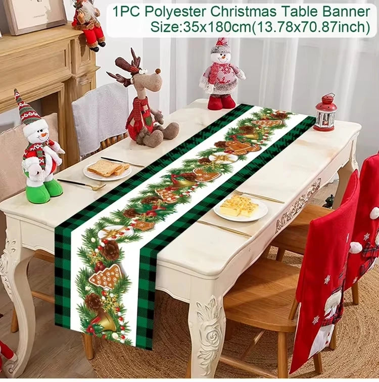 Christmas Table Runner Christmas Decoration for Home Table Runner Christmas Ornament New Year Gifts Home Decor Gifts